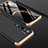 Hard Rigid Plastic Matte Finish Front and Back Cover Case 360 Degrees P01 for Xiaomi Mi Note 10 Pro Gold and Black