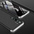 Hard Rigid Plastic Matte Finish Front and Back Cover Case 360 Degrees P01 for Xiaomi Mi Note 10 Pro Silver and Black