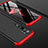 Hard Rigid Plastic Matte Finish Front and Back Cover Case 360 Degrees P01 for Xiaomi Mi Note 10 Red and Black