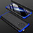 Hard Rigid Plastic Matte Finish Front and Back Cover Case 360 Degrees P01 for Xiaomi Poco F2 Pro Blue and Black