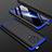 Hard Rigid Plastic Matte Finish Front and Back Cover Case 360 Degrees P01 for Xiaomi Redmi K30 Pro 5G Blue and Black