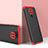 Hard Rigid Plastic Matte Finish Front and Back Cover Case 360 Degrees P02 for Xiaomi Redmi 10X 4G Red and Black