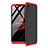 Hard Rigid Plastic Matte Finish Front and Back Cover Case 360 Degrees P02 for Xiaomi Redmi 9A Red and Black