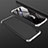 Hard Rigid Plastic Matte Finish Front and Back Cover Case 360 Degrees P03 for Xiaomi Redmi 9A Silver and Black