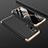 Hard Rigid Plastic Matte Finish Front and Back Cover Case 360 Degrees R01 for Xiaomi Mi Note 10 Gold and Black