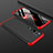 Hard Rigid Plastic Matte Finish Front and Back Cover Case 360 Degrees R01 for Xiaomi Mi Note 10 Pro Red and Black