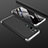 Hard Rigid Plastic Matte Finish Front and Back Cover Case 360 Degrees R01 for Xiaomi Mi Note 10 Pro Silver and Black
