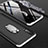 Hard Rigid Plastic Matte Finish Front and Back Cover Case 360 Degrees with Finger Ring Stand for Samsung Galaxy A70 Silver and Black