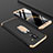 Hard Rigid Plastic Matte Finish Front and Back Cover Case 360 Degrees with Finger Ring Stand for Samsung Galaxy A9 Star Lite Gold and Black