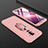 Hard Rigid Plastic Matte Finish Front and Back Cover Case 360 Degrees with Finger Ring Stand for Samsung Galaxy A9 Star Lite Pink