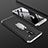 Hard Rigid Plastic Matte Finish Front and Back Cover Case 360 Degrees with Finger Ring Stand for Samsung Galaxy A9 Star Lite Silver