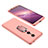 Hard Rigid Plastic Matte Finish Front and Back Cover Case 360 Degrees with Finger Ring Stand for Xiaomi Redmi 5 Plus Rose Gold