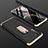 Hard Rigid Plastic Matte Finish Front and Back Cover Case 360 Degrees with Finger Ring Stand R01 for Oppo K5 Gold and Black