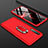 Hard Rigid Plastic Matte Finish Front and Back Cover Case 360 Degrees with Finger Ring Stand R01 for Realme X2 Red