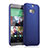 Hard Rigid Plastic Matte Finish Snap On Case for HTC One M8 Blue