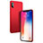 Hard Rigid Plastic Matte Finish Snap On Case W01 for Apple iPhone X Red