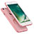 Hard Rigid Plastic Matte Finish Snap On Case with Finger Ring Stand A01 for Apple iPhone 8 Pink