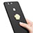 Hard Rigid Plastic Matte Finish Snap On Case with Finger Ring Stand A03 for Huawei Honor 8 Black