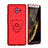 Hard Rigid Plastic Matte Finish Snap On Case with Finger Ring Stand A03 for Huawei Mate 10 Red