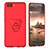 Hard Rigid Plastic Matte Finish Snap On Case with Finger Ring Stand A04 for Huawei Honor V10 Red