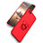 Hard Rigid Plastic Matte Finish Snap On Case with Finger Ring Stand A04 for Huawei Honor V10 Red