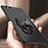 Hard Rigid Plastic Matte Finish Snap On Case with Finger Ring Stand A04 for Huawei P10 Black
