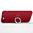 Hard Rigid Plastic Matte Finish Snap On Case with Finger Ring Stand for Apple iPhone 8 Plus Red