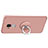 Hard Rigid Plastic Matte Finish Snap On Case with Finger Ring Stand for Huawei GR5 Mini Rose Gold