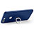 Hard Rigid Plastic Matte Finish Snap On Case with Finger Ring Stand for Huawei Honor 8 Blue