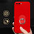 Hard Rigid Plastic Matte Finish Snap On Case with Finger Ring Stand for Huawei Honor View 10 Red