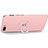 Hard Rigid Plastic Matte Finish Snap On Case with Finger Ring Stand for OnePlus 5 Rose Gold