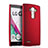 Hard Rigid Plastic Matte Finish Snap On Cover for LG G4 Red