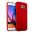 Hard Rigid Plastic Matte Finish Snap On Cover for Samsung Galaxy S6 Duos SM-G920F G9200 Red