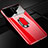 Hard Rigid Plastic Mirror Cover Case 360 Degrees Magnetic Finger Ring Stand for OnePlus 7 Pro Red