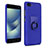 Hard Rigid Plastic Quicksand Cover with Finger Ring Stand for Asus Zenfone 4 Max ZC554KL Blue