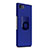 Hard Rigid Plastic Quicksand Cover with Finger Ring Stand for Blackberry KEYone Blue