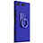 Hard Rigid Plastic Quicksand Cover with Finger Ring Stand for Sony Xperia XZ1 Compact Blue