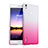 Hard Rigid Transparent Gradient Cover for Huawei Ascend P7 Pink