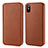 Leather Case Flip Cover for Apple iPhone Xs Max Brown