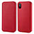 Leather Case Flip Cover for Apple iPhone Xs Red