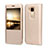 Leather Case Flip Cover for Huawei G8 Gold