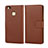 Leather Case Flip Cover for Huawei G9 Lite Brown