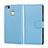 Leather Case Flip Cover for Huawei G9 Lite Sky Blue