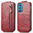 Leather Case Flip Cover Vertical for Motorola Moto Edge 30 5G Red