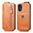 Leather Case Flip Cover Vertical for Motorola Moto G 5G (2022) Brown