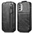 Leather Case Flip Cover Vertical for Motorola Moto G52j 5G Black