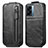 Leather Case Flip Cover Vertical for Oppo A56S 5G Black