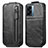 Leather Case Flip Cover Vertical for Oppo A57 5G Black