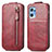 Leather Case Flip Cover Vertical for Oppo Reno7 5G Red