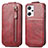 Leather Case Flip Cover Vertical for Oppo Reno7 A Red